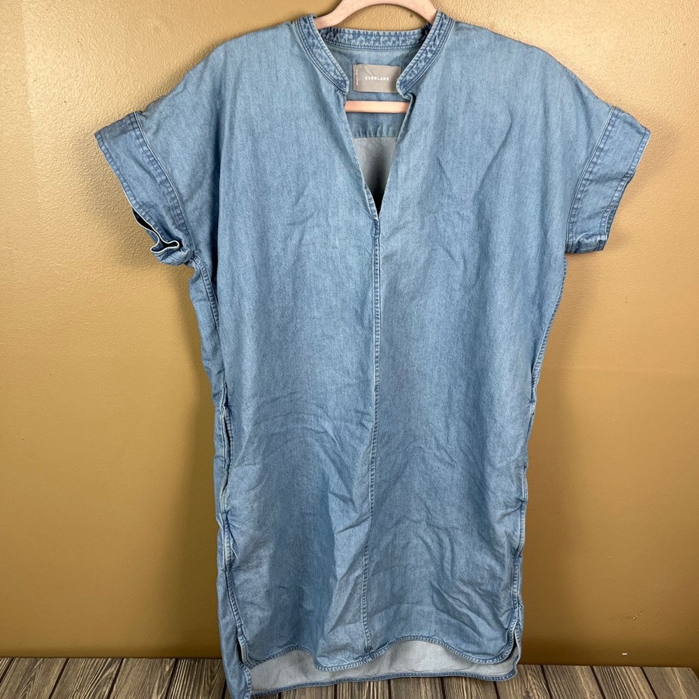 Everlane Light Blue Denim Midi Dress